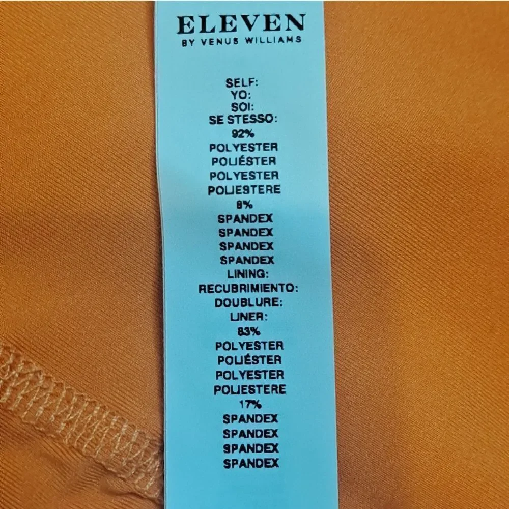 ELEVEN by Venus Williams Love Buzz Tennis Skirt Skort  Nectarine